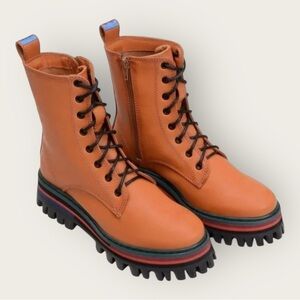 FARM Rio Brown Mid Boot. Sz: 7 (38)